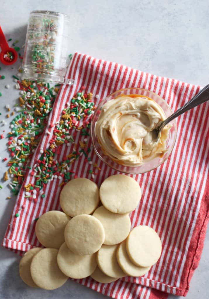 Salted Caramel Frosted Sugar Cookies