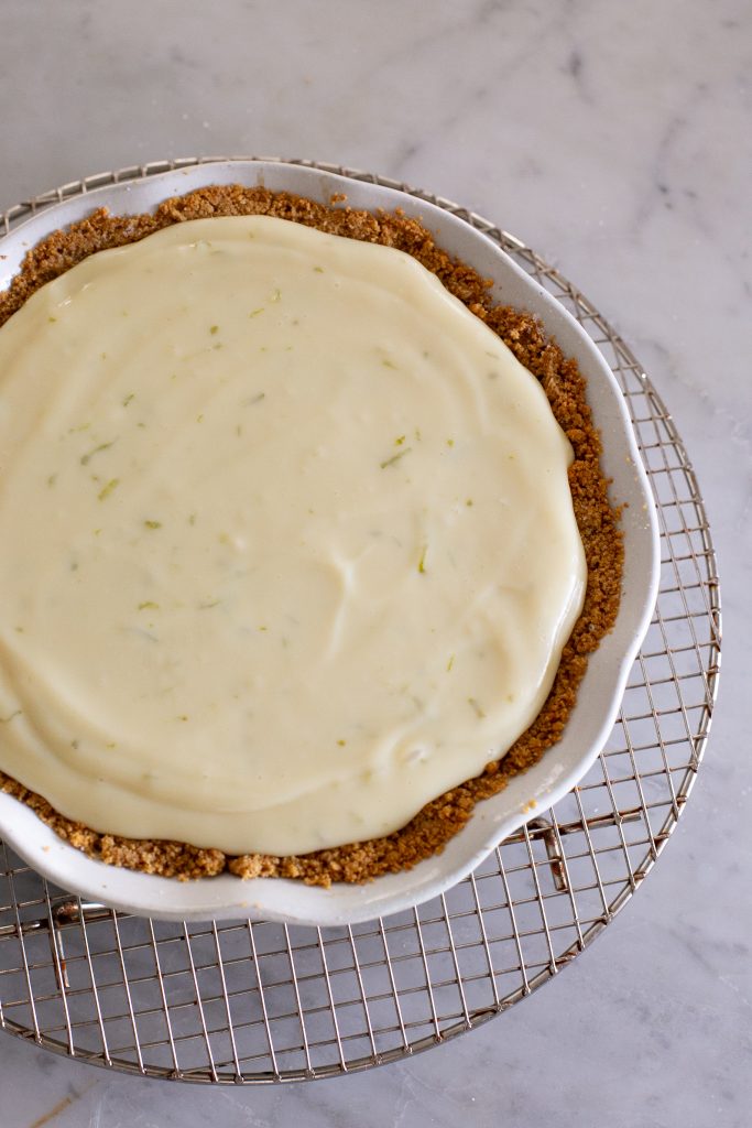 3 Ingredient Key Lime Pie- freshly baked