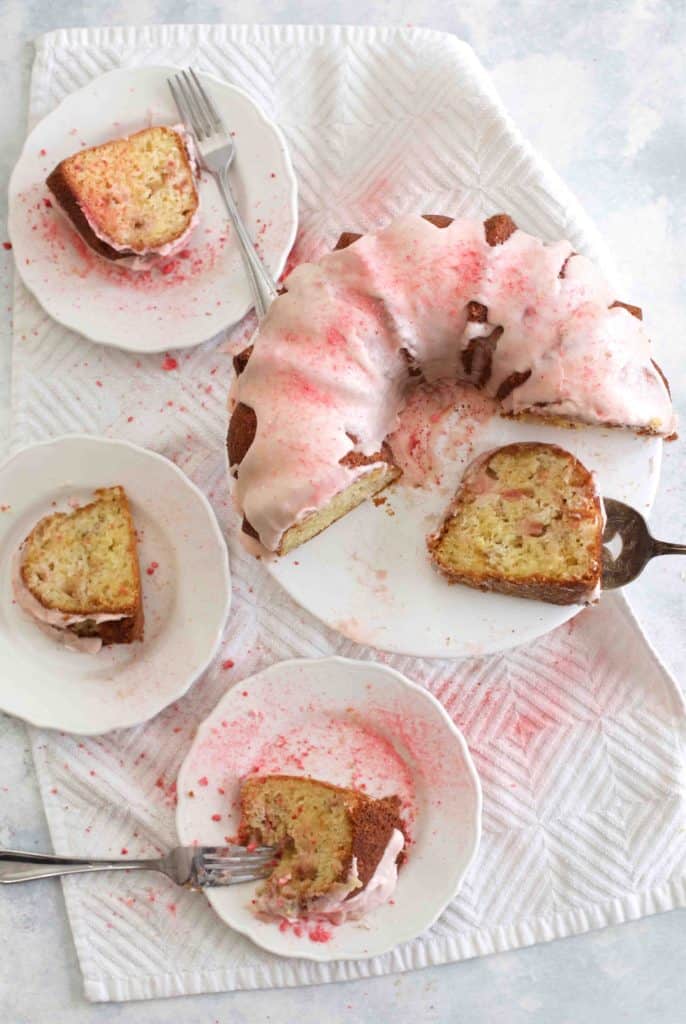 Lemon Rhubarb Bundt Cake