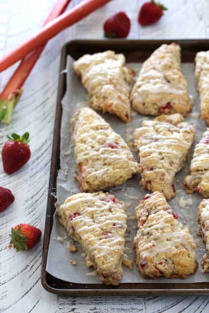 Strawberry Rhubarb Scones