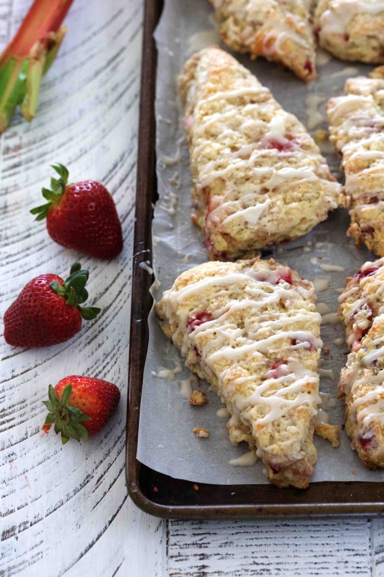 Strawberry Rhubarb Scones