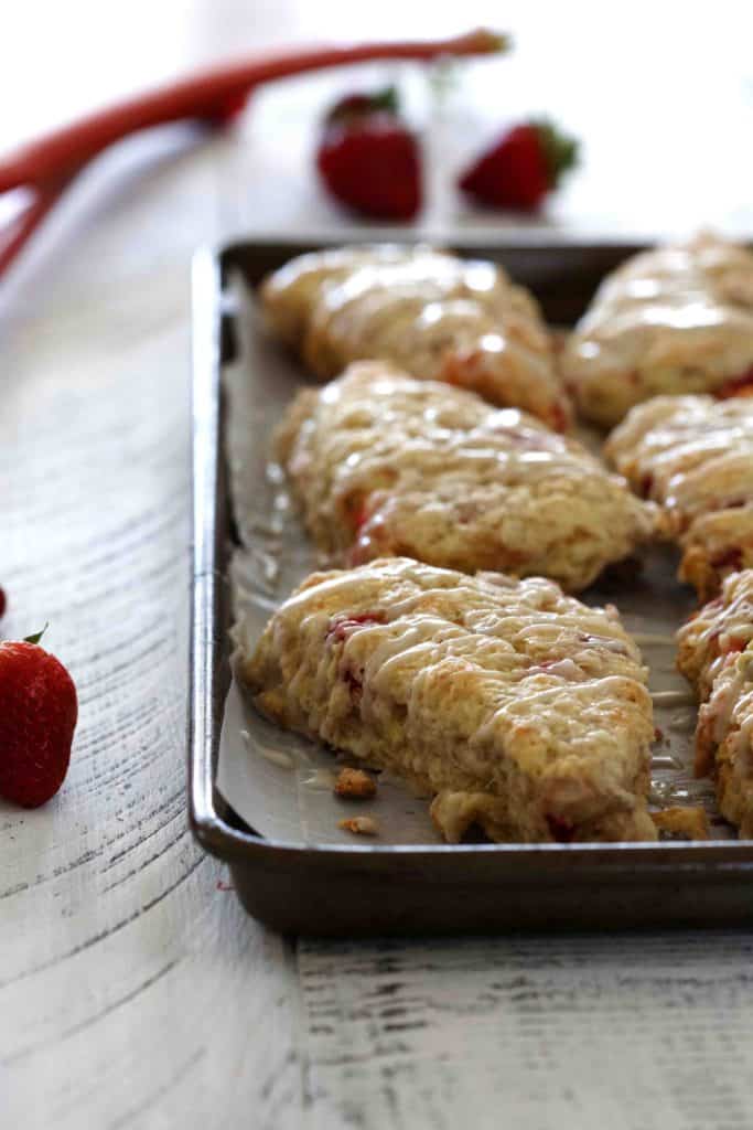 Strawberry Rhubarb Scones