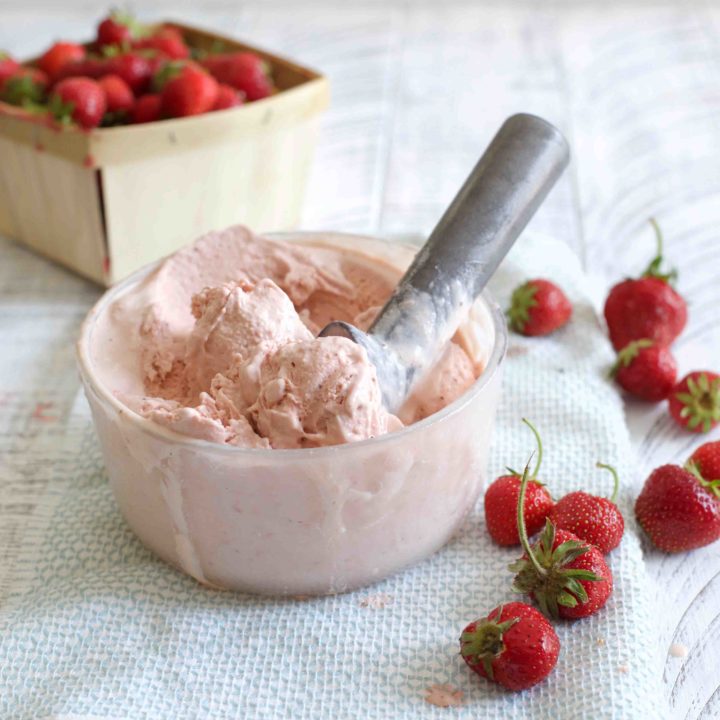 Strawberry Balsamic Ice Cream