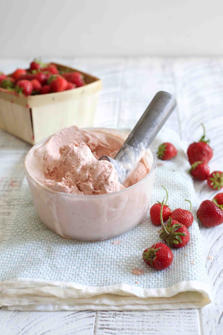 Strawberry Balsamic Ice Cream