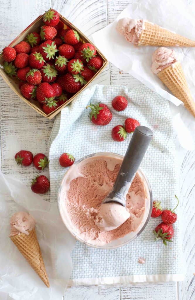 Strawberry Balsamic Ice Cream