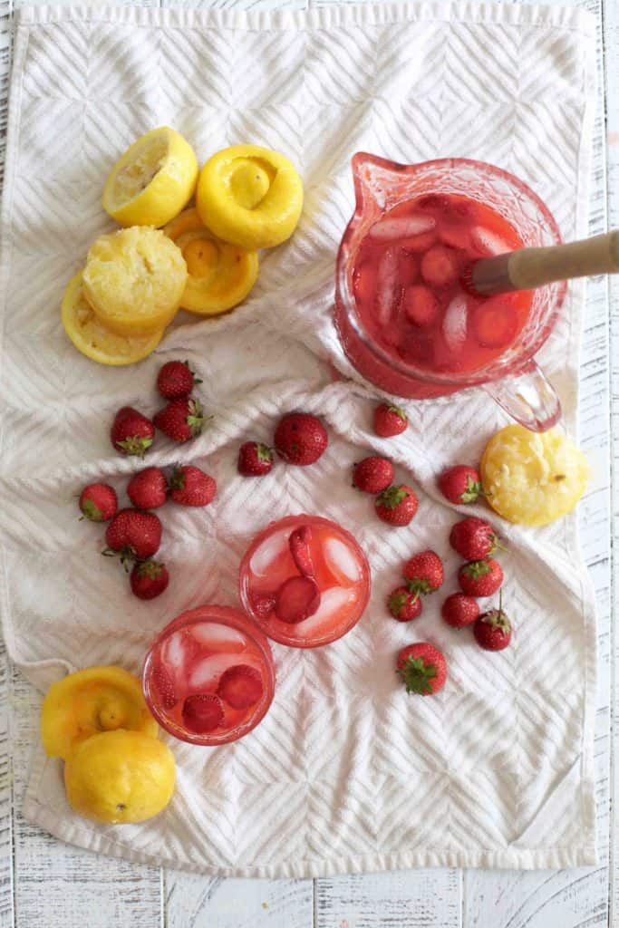 Naturally Sweetened Strawberry Lemonade