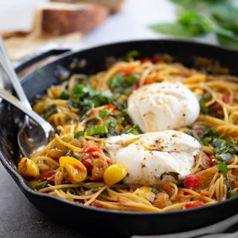 One Pot Burrata Pasta