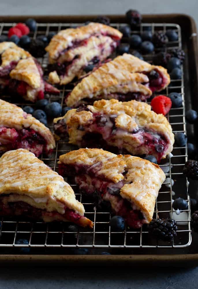 Layered Berry Scones - The Baker Chick