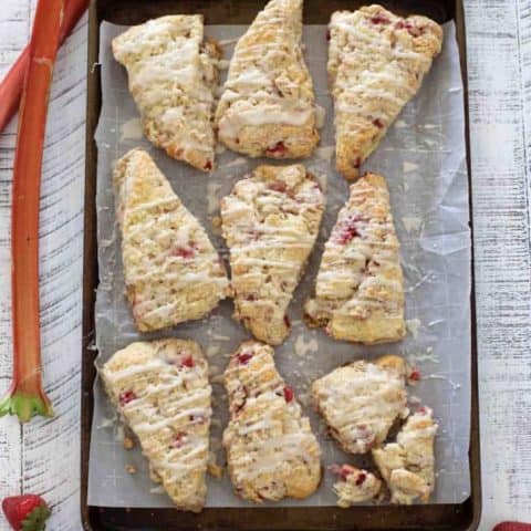 Strawberry Rhubarb Scones