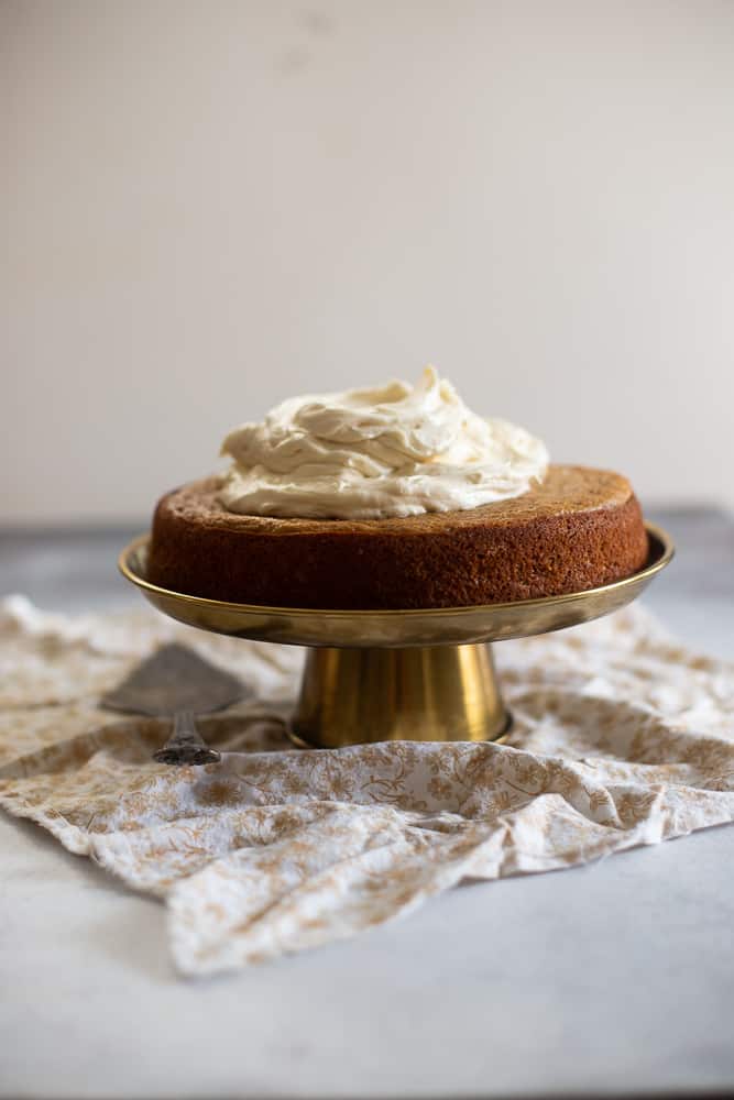 Cake with a pile of buttercream