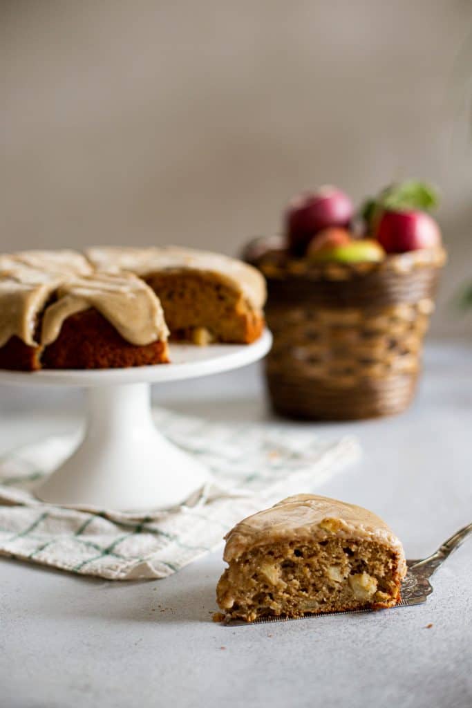 apple spice cake with brown butter glaze