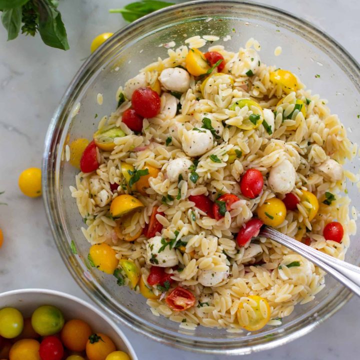 Caprese Orzo Pasta Salad