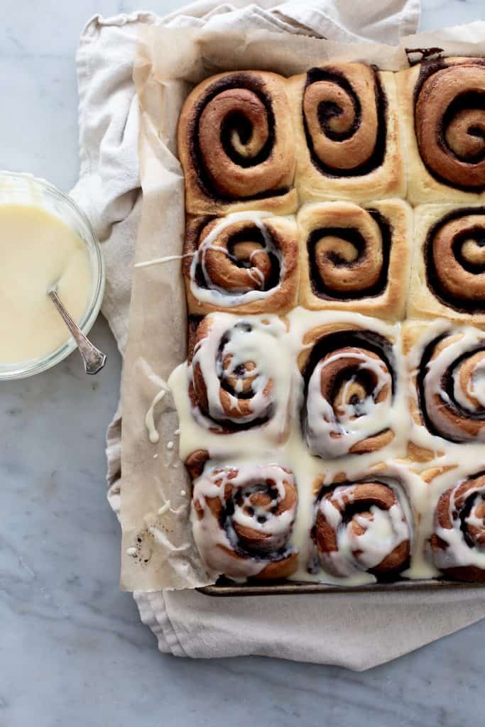 Brioche Cinnamon Rolls with Cream Cheese Glaze