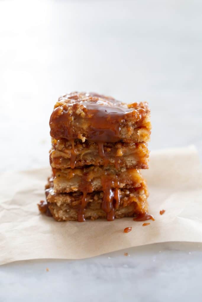 Salted Caramel Apple Pie Bars