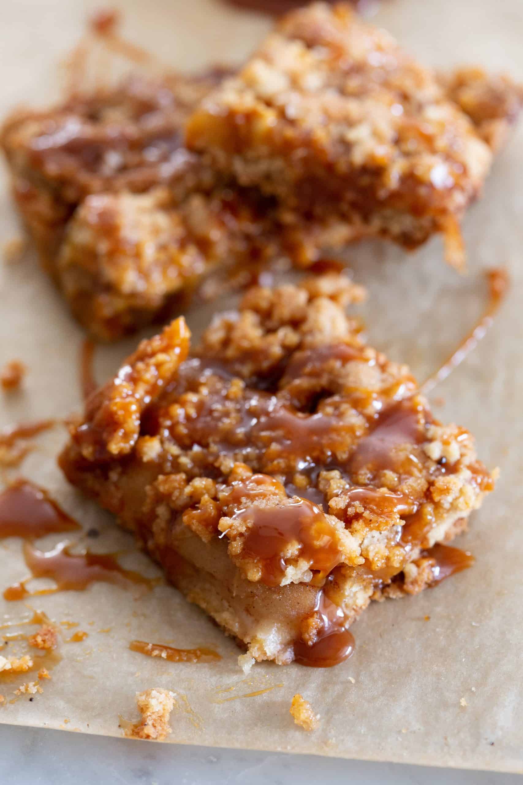 Salted Caramel Apple Pie Bars