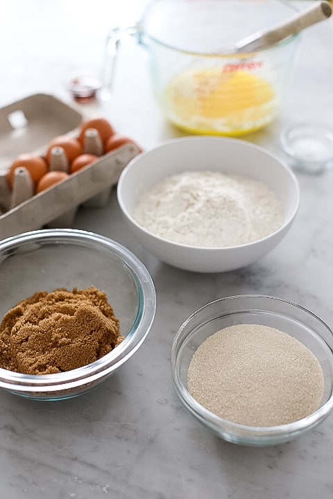 Cinnamon Roll Blondies ingredients