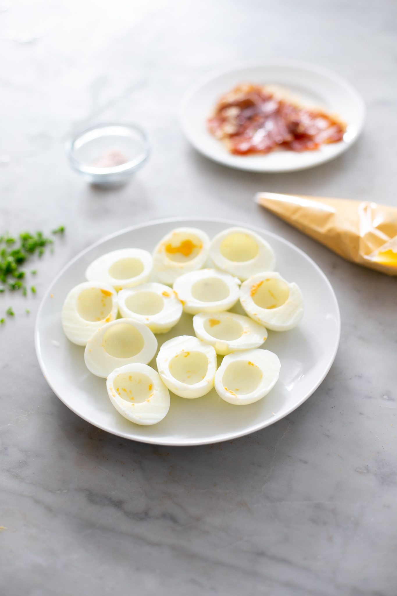 Truffle Deviled Eggs The Baker Chick