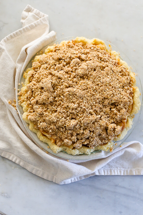 Caramel Dutch Apple Pie about to go into the oven