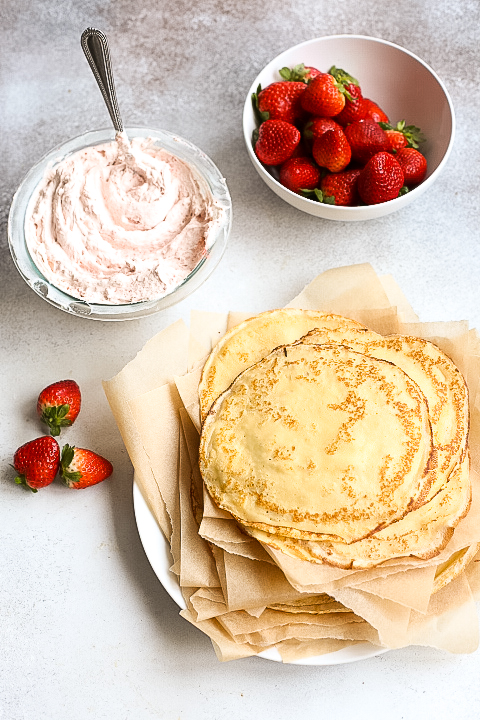 Strawberry Crepe Cake