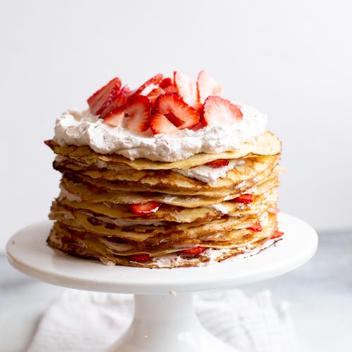 Strawberry Crepe Cake - The Baker Chick