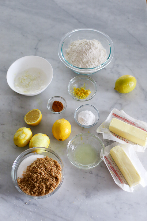 Chewy Lemon Cookies- Ingredients