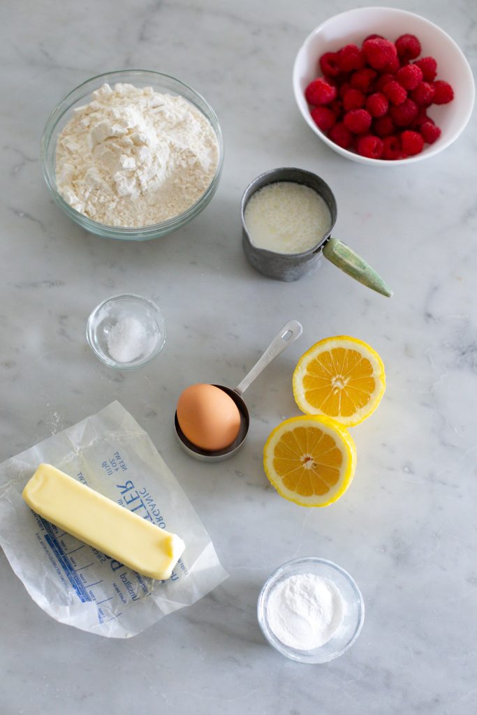 Raspberry Lemon Scones- Ingredients