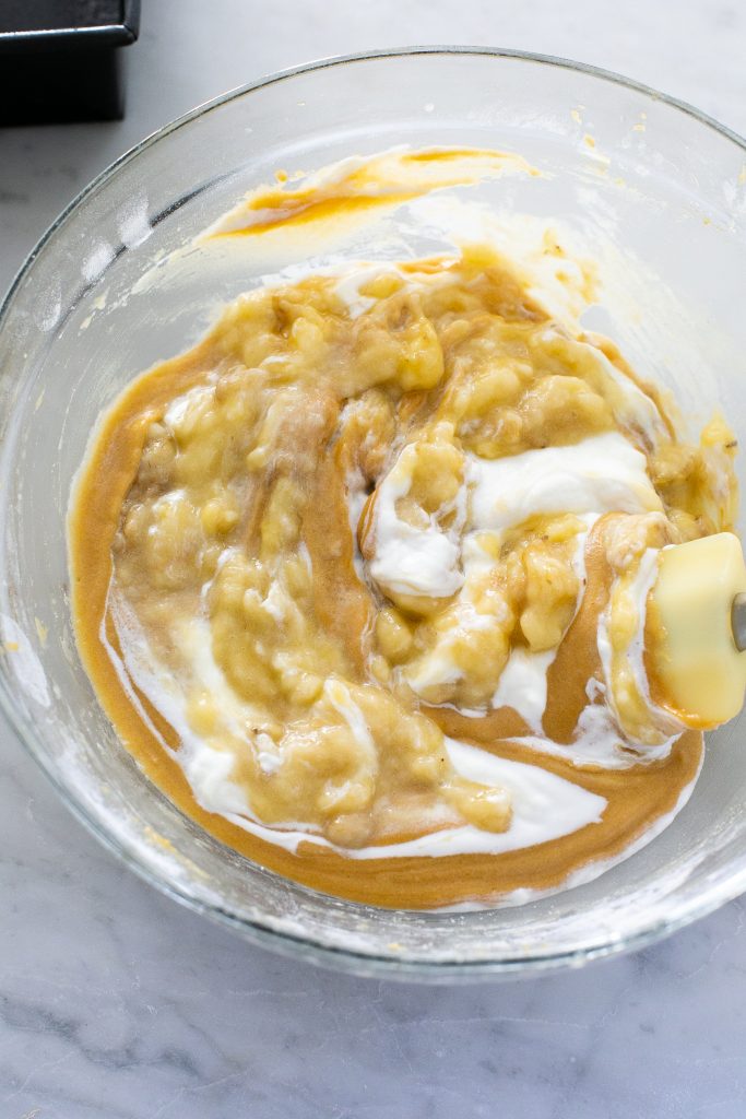 Banana bread batter