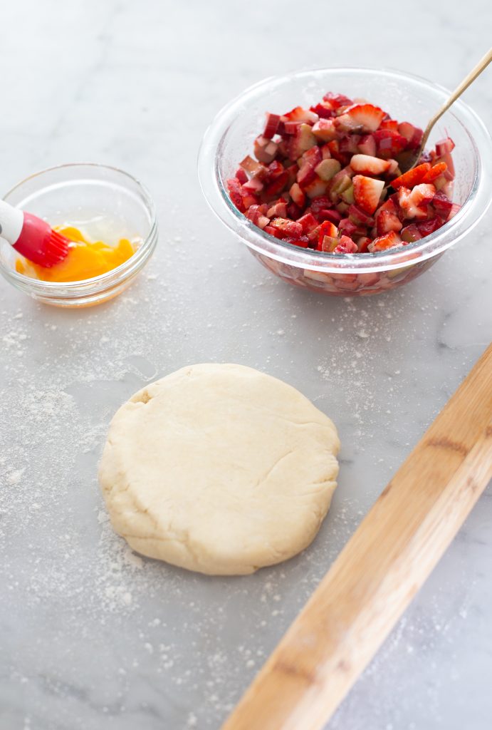 Strawberry Rhubarb Galette ingredients