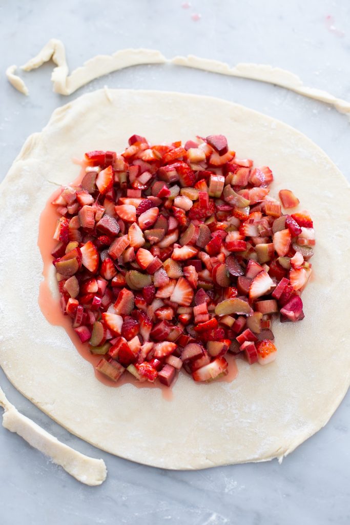 Strawberry Rhubarb Galette ready to assemble