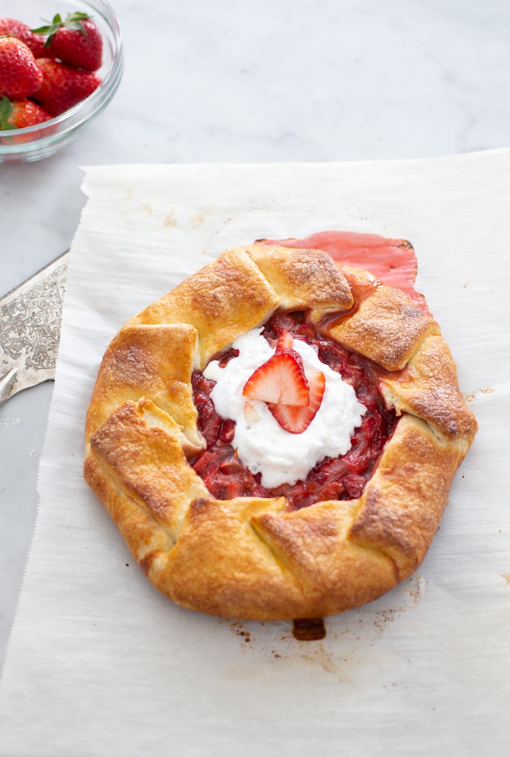 Strawberry Rhubarb Galette - The Baker Chick