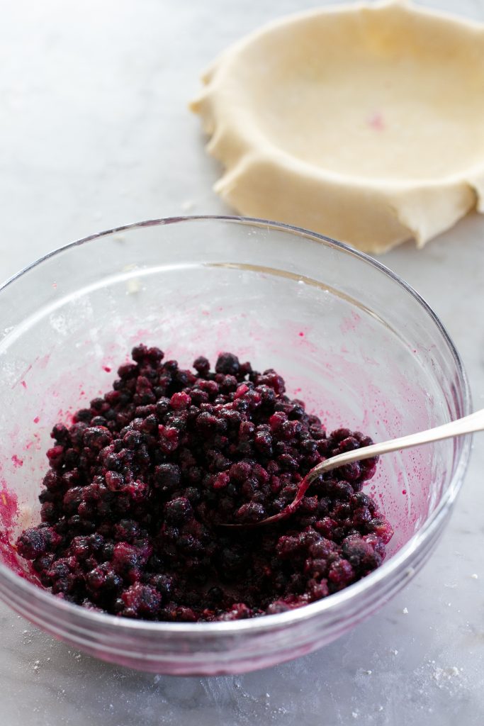 Blueberry Pie with Frozen Blueberries