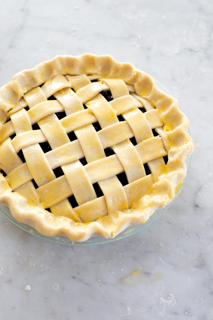 Blueberry Pie with Frozen Blueberries