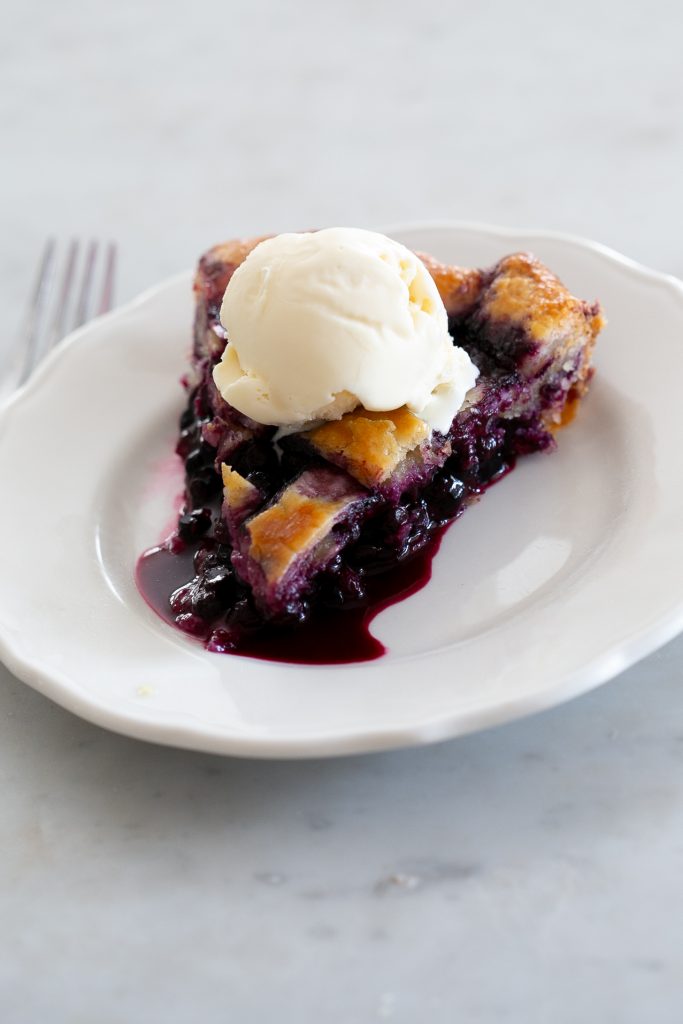 Blueberry Pie with Frozen Blueberries