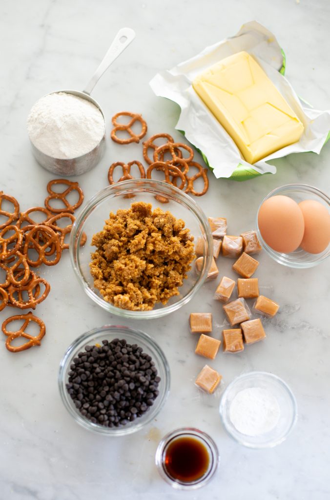 Salted Caramel Pretzel Cookie Ingredients