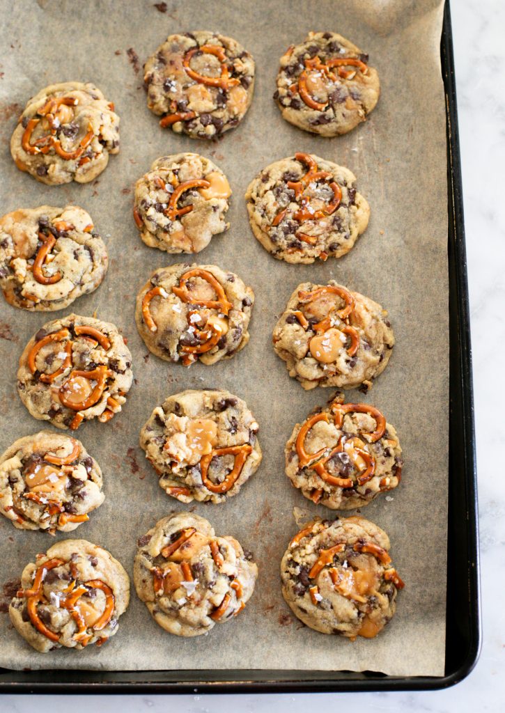 Salted Caramel Pretzel Cookies