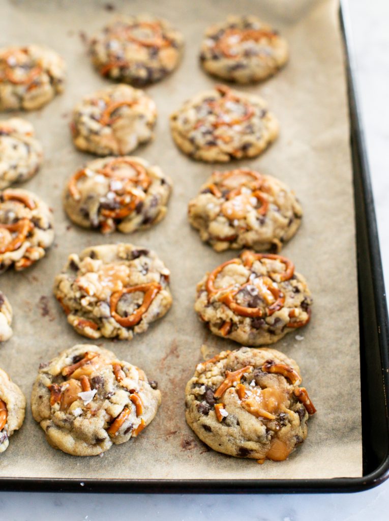 Salted Caramel Pretzel Cookies