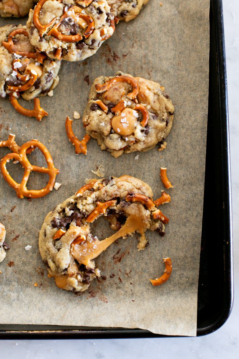 Salted Caramel Pretzel Cookies