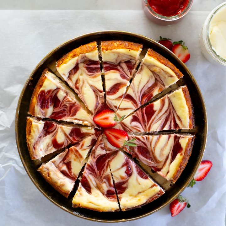 Strawberry Rhubarb Cheesecake