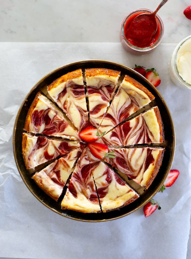 Strawberry Rhubarb Cheesecake