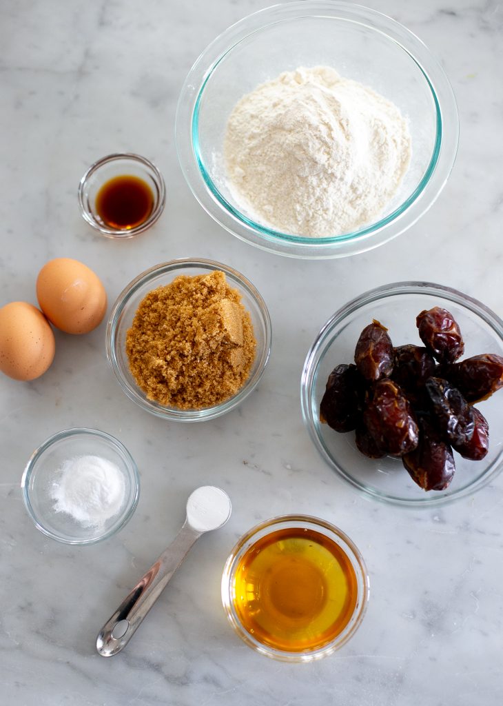 Sticky Date Cake ingredients
